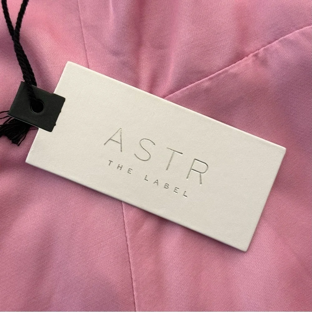 NWT Astr the Label Ruched Mini Slip Peony Dress in Pink - Size S